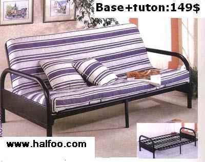 Futon (base metal+matelas) (NEUF) 