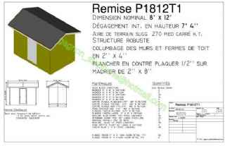 Remise ( cabanon ) plans