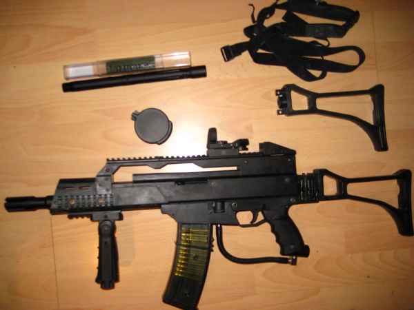 Paintball Tippmann A5, kit G36 et accs.