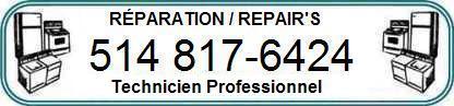 Reparateur Electromenagers 514 817-6424