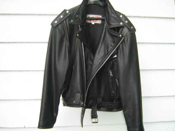 jacket cuir large style rock and roll